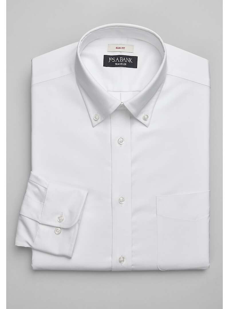 Traveler Collection Slim Fit Button-Down Collar Solid Dress Shirt - Big & Tall#5FT2