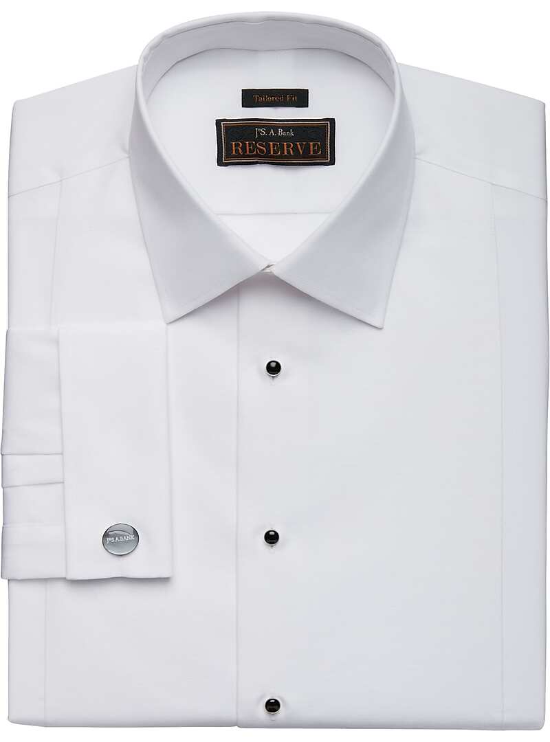 Reserve Collection Tailored Fit Bib-Front Spread Collar Formal Dress Shirt - Big & Tall#533N