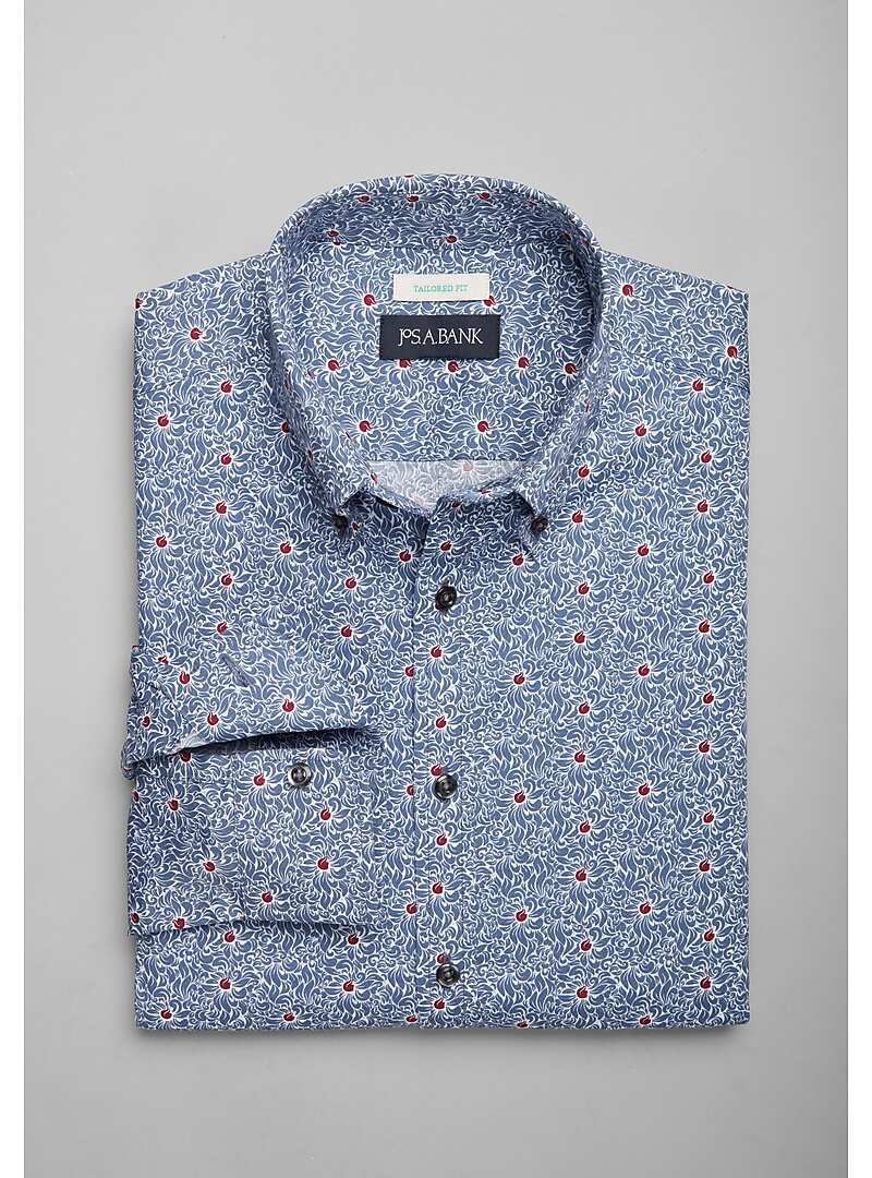 Jos. A. Bank Tailored Fit Floral Sportshirt - Big & Tall#6MKA
