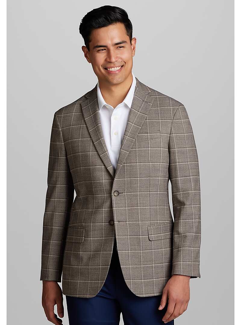 Traveler Collection Tailored Fit Windowpane Sportcoat#16HE