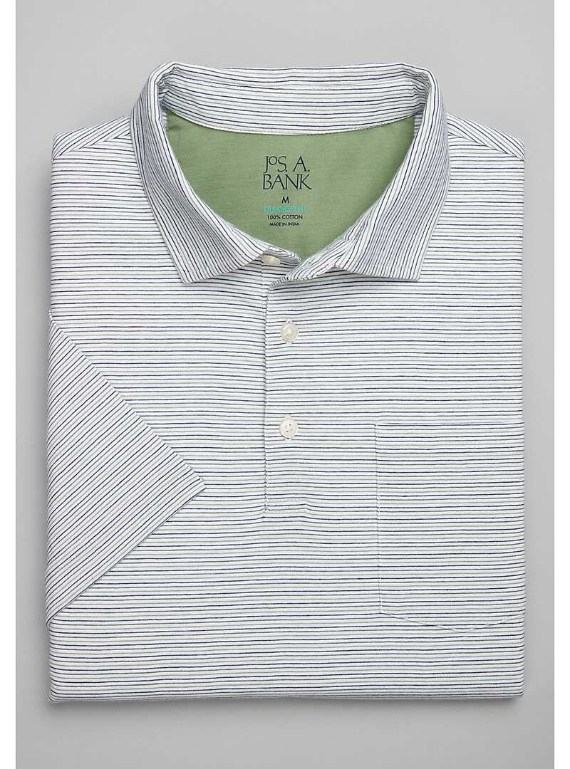 Jos. A. Bank Tailored Fit Multi Stripe Polo Shirt - Big & Tall#6MFX