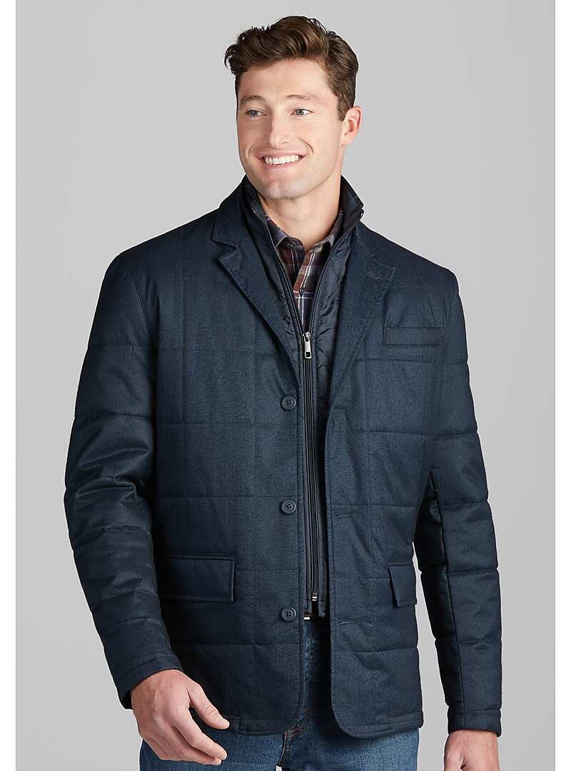 Reserve Collection Tailored Fit Mini Chevron Quilted Blazer CLEARANCE#70W0