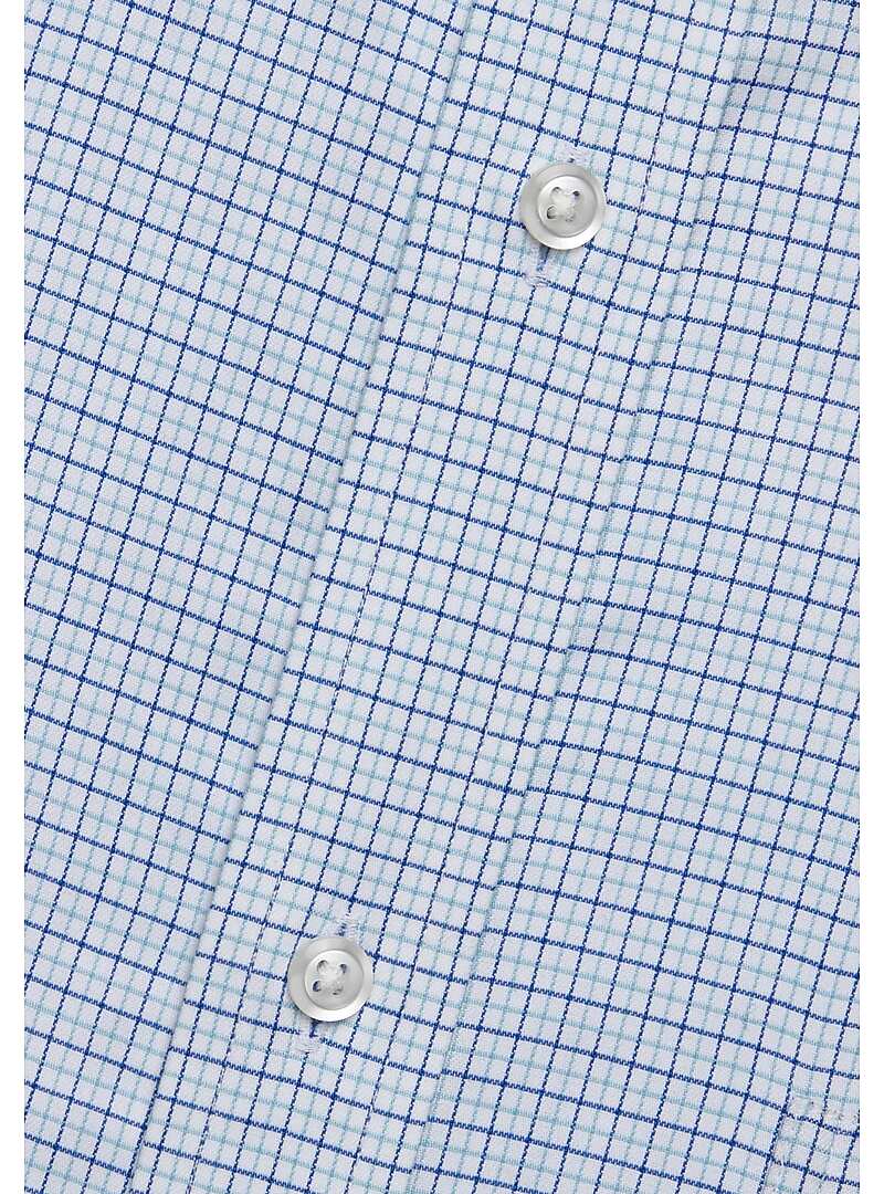 Traveler Collection Slim Fit Spread Collar Mini Grid Dress Shirt - Big & Tall#5FPM