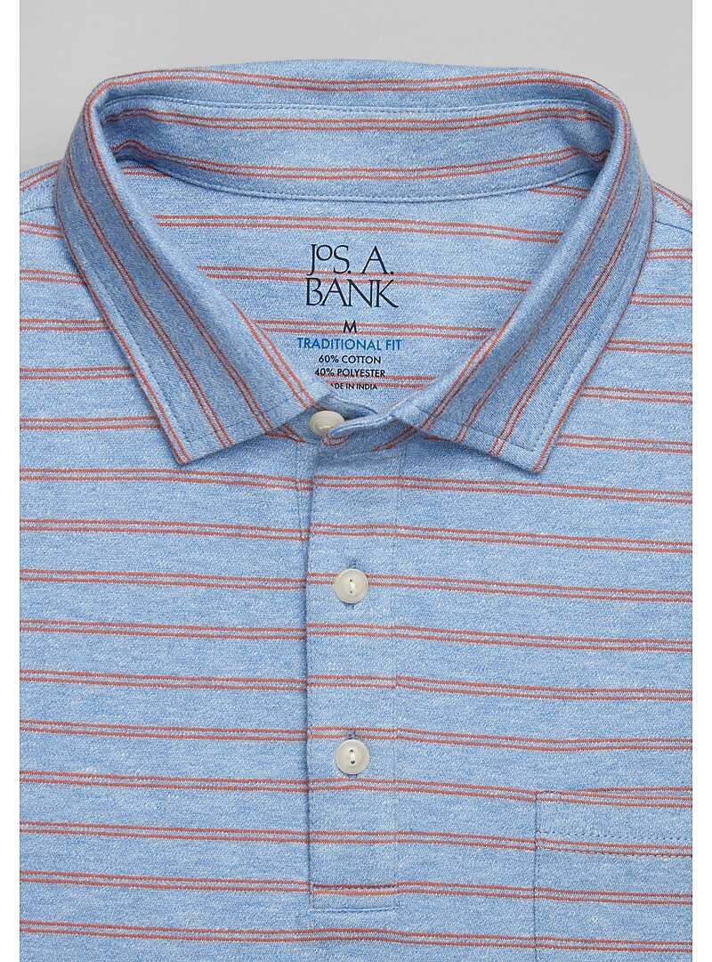 Jos. A. Bank Traditional Fit Double Stripe Polo - Big & Tall#6MHD