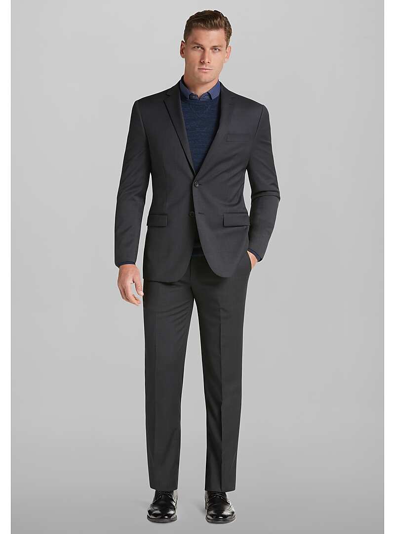 Travel Tech Slim Fit Tic Solid Suit Separate Jacket - Big & Tall#38P7