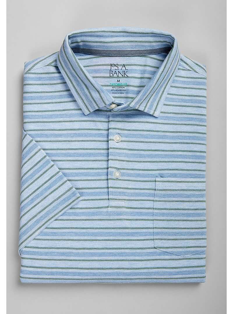 Jos. A. Bank Tailored Fit Stripe Polo#6MG0