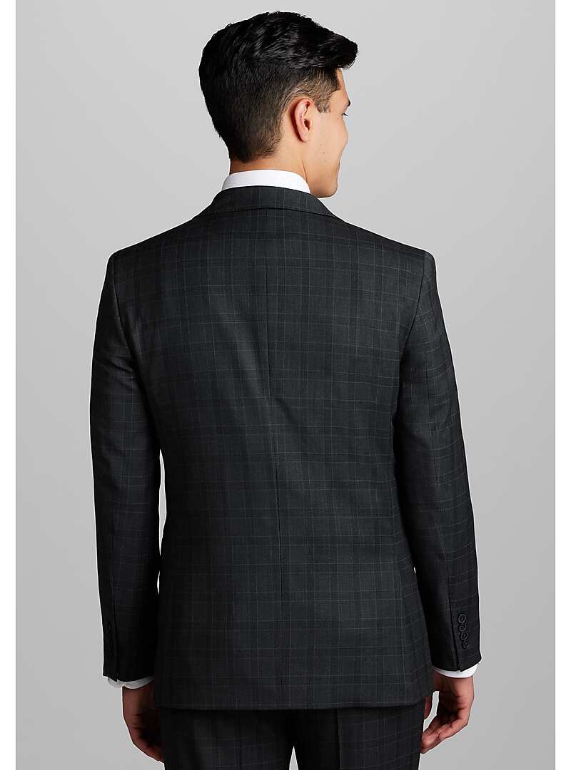 1905 Collection Slim Fit Windowpane Suit#3X10
