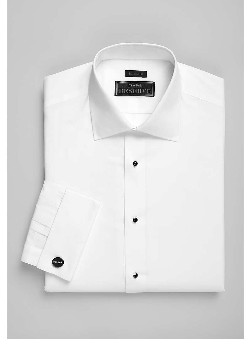 Reserve Collection Tailored Fit Spread Collar Tuxedo Formal Shirt - Big & Tall#5FG7