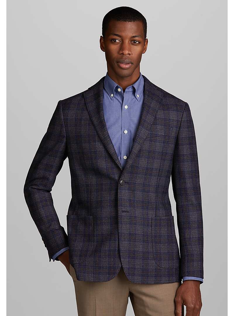 1905 Collection Tailored Fit Plaid Sportcoat - Big & Tall#16CE