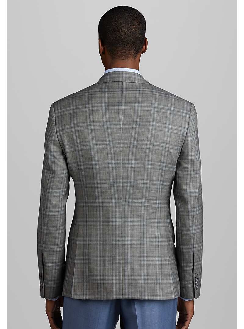 Traveler Collection Tailored Fit Plaid Sportcoat - Big & Tall#15U6