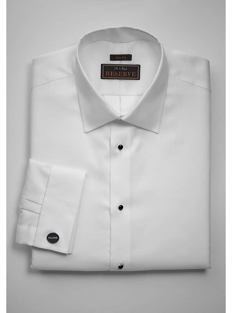 Reserve Collection Slim Fit Spread Collar French Cuff Formal Dress Shirt - Big & Tall#533L