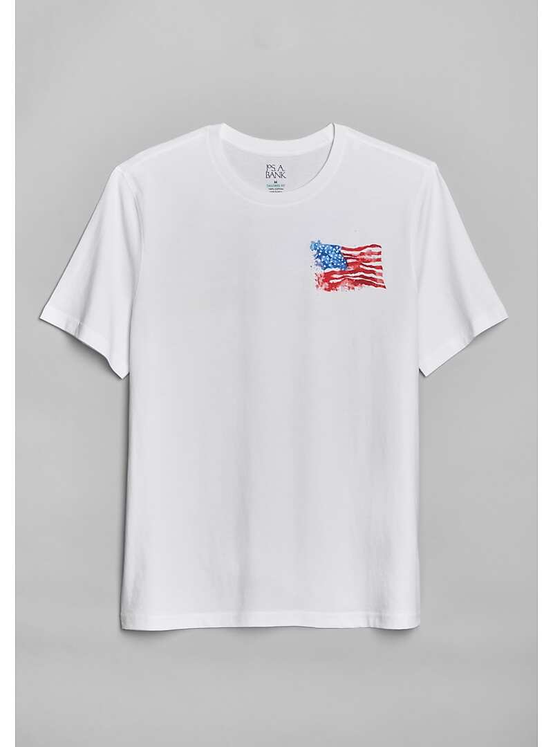 Jos. A. Bank Tailored Fit American Flag Graphic Tee - Big & Tall#6NAG