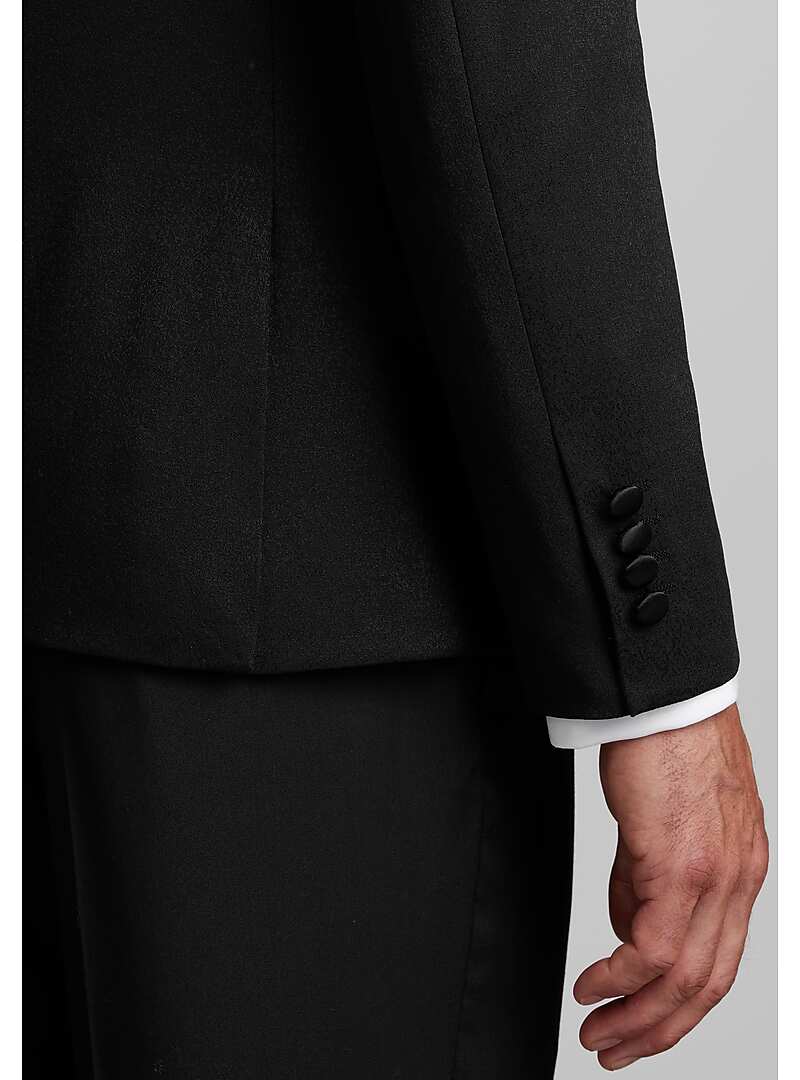 Ike Behar Slim Fit Peak Lapel Jacquard Dinner Jacket - Big & Tall#16TL