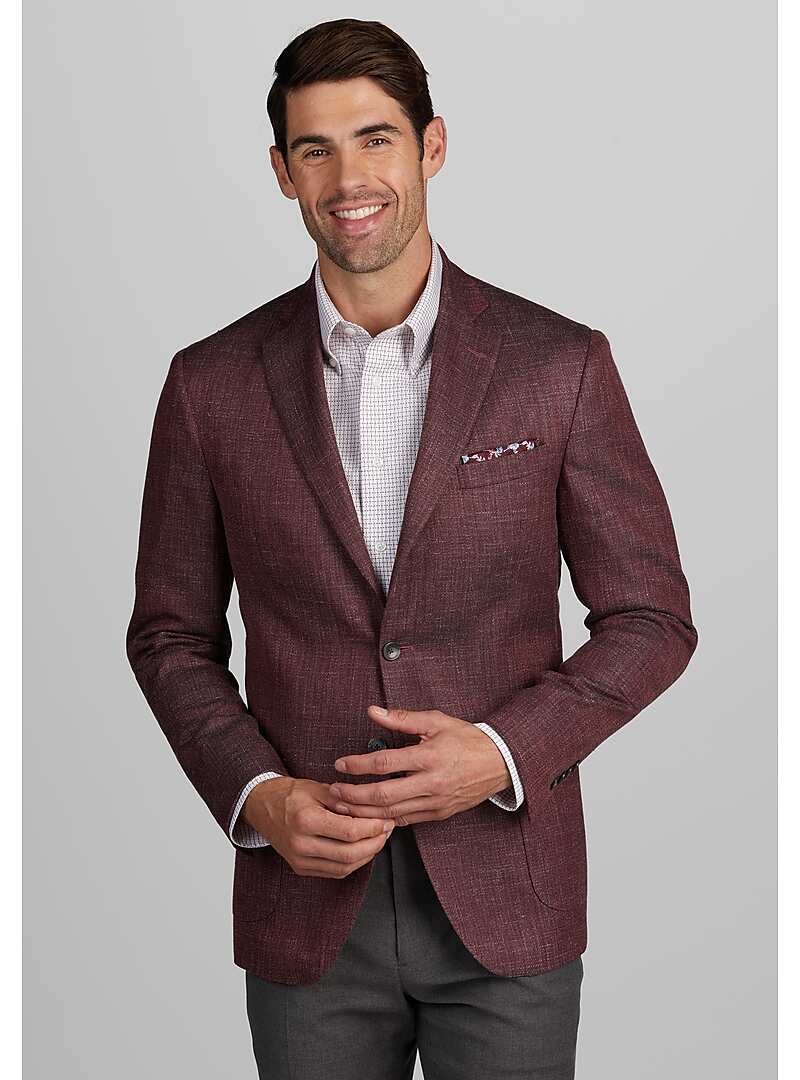 Reserve Collection Tailored Fit Textured Solid Sportcoat - Big & Tall#164A