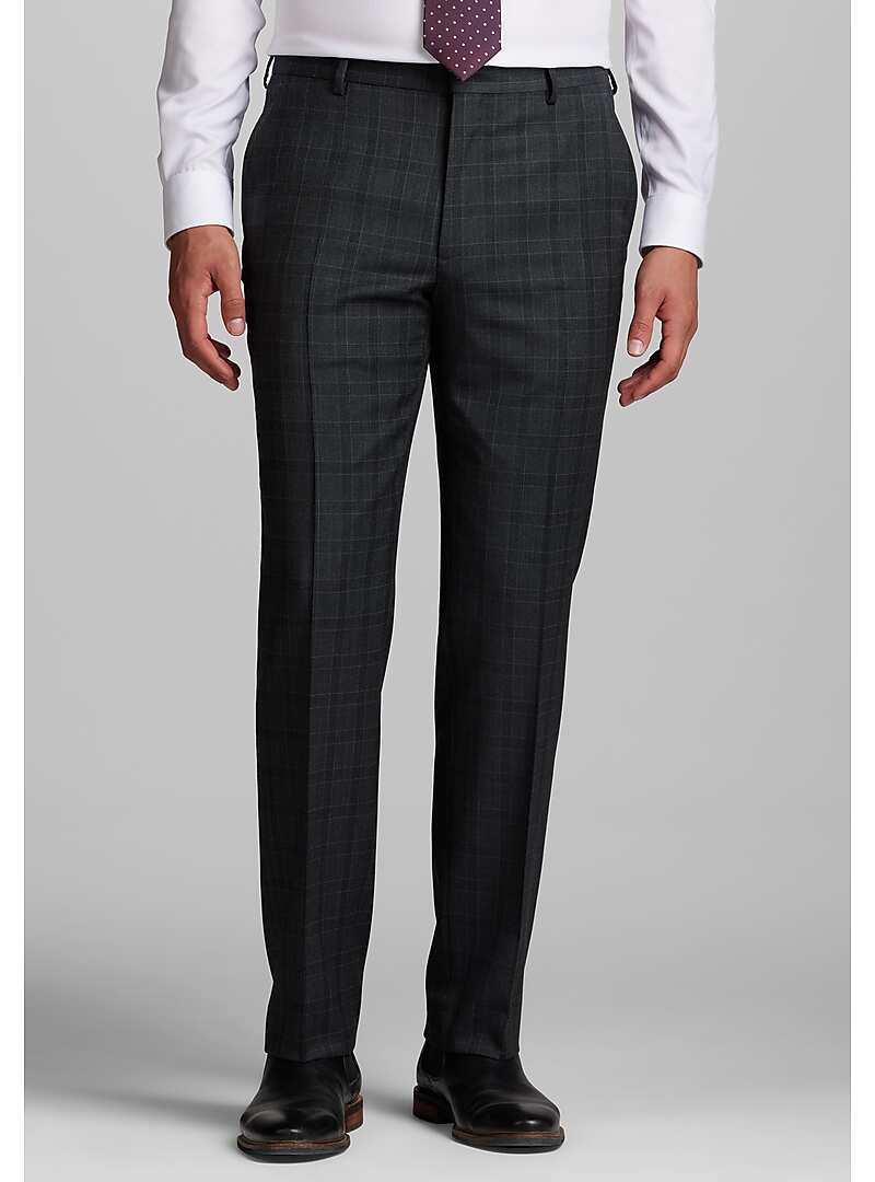 1905 Collection Slim Fit Windowpane Suit#3X10