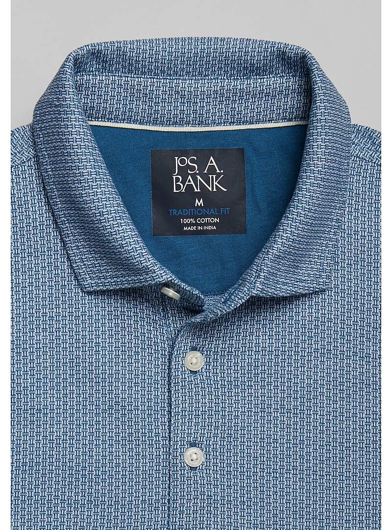 Jos. A. Bank Traditional Fit Basketweave Jacquard Polo - Big & Tall#6MHH