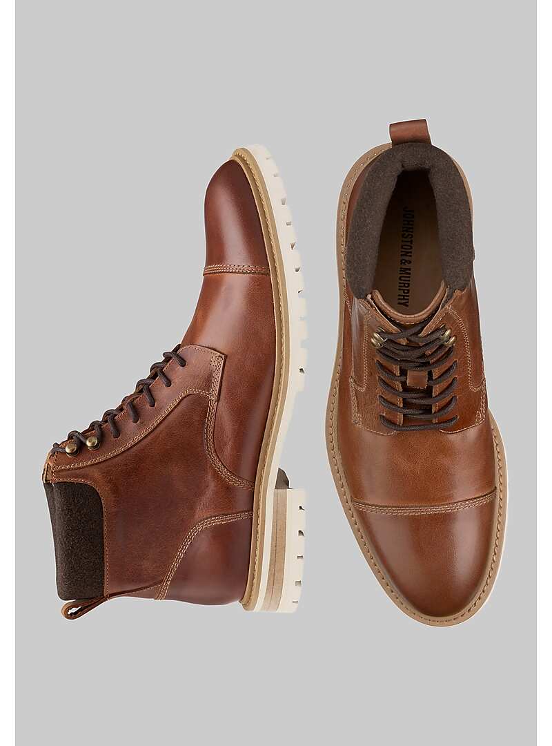 Johnston & Murphy Barrett Cap Toe Lace-Up Boots#425Z