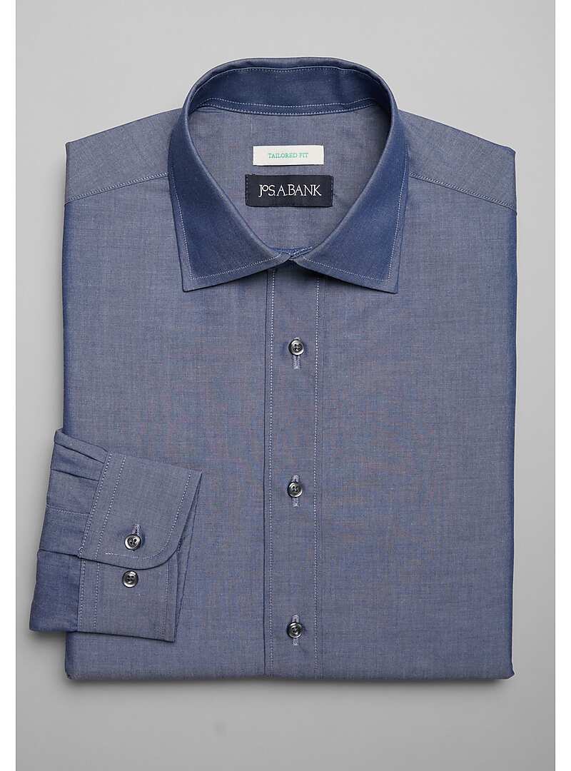 Jos. A. Bank Tailored Fit Spread Collar Dress Shirt - Big & Tall#5FVN