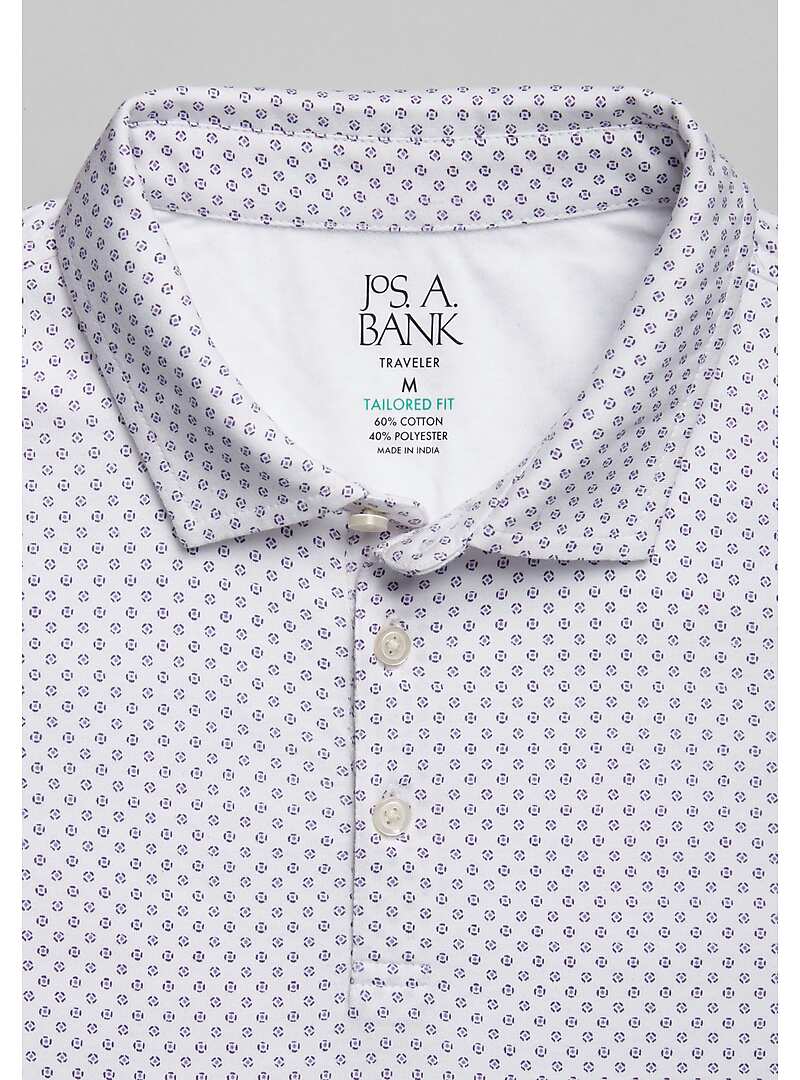 Traveler Collection Tailored Fit Circle Dot Polo - Big & Tall#6MGL