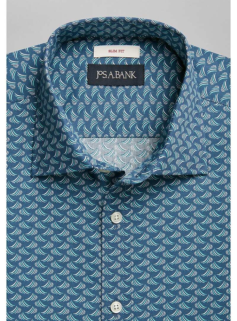 Jos. A. Bank Slim Fit Paint Stroke Pattern Sportshirt - Big & Tall#6MN0