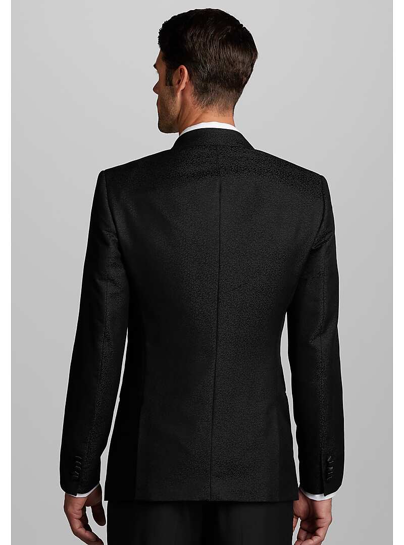 Ike Behar Slim Fit Peak Lapel Patterned Dinner Jacket - Big & Tall#16TJ