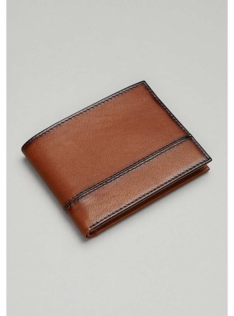 Jos. A. Bank Burnished Leather Tri-Fold Wallet#8XAL
