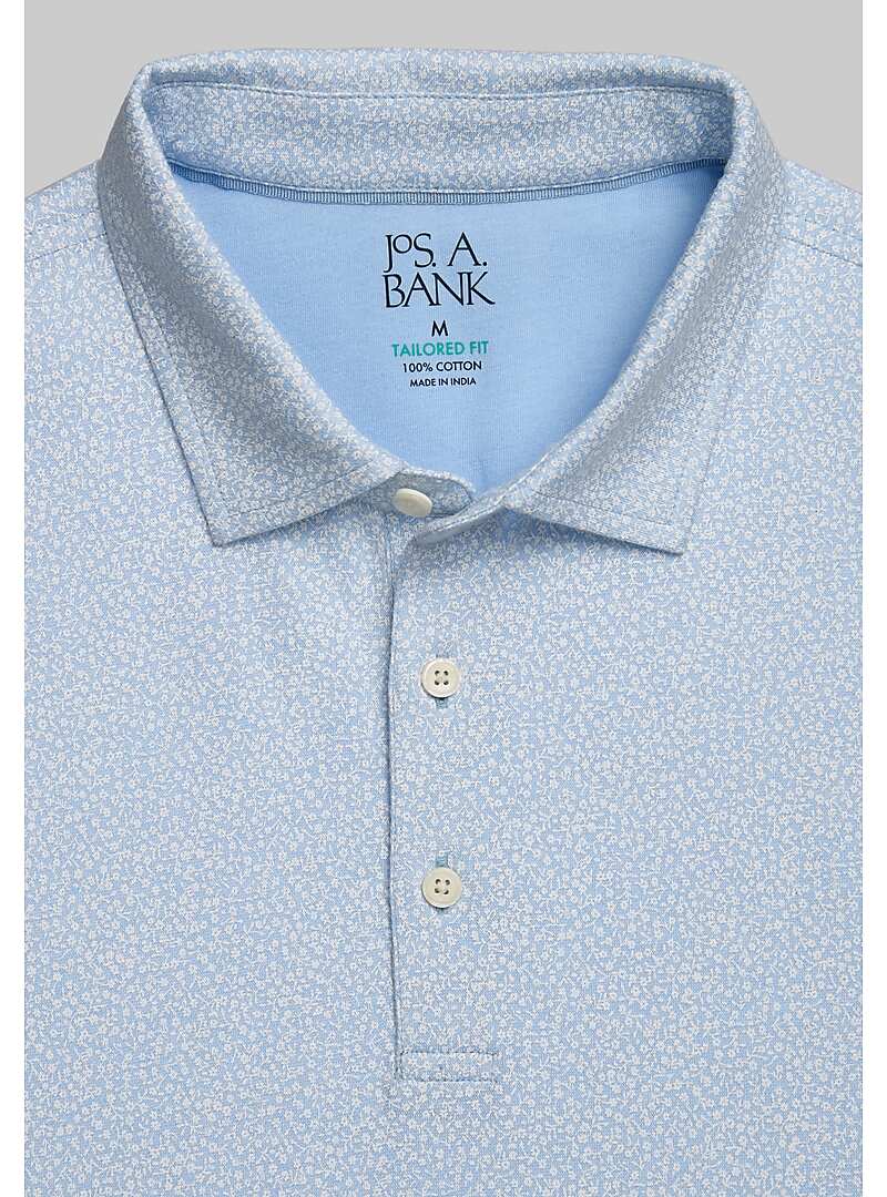 Jos. A. Bank Tailored Fit Micro Flower Print Polo - Big & Tall#6MHP