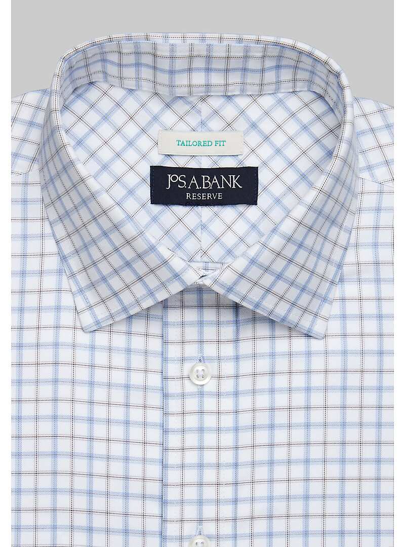 Reserve Collection Tailored Fit Plaid Dress Shirt - Big & Tall#5FR7