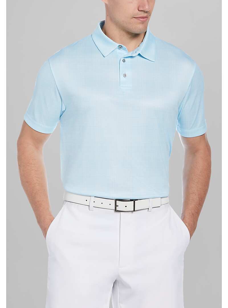 PGA TOUR Traditional Fit Printed Plaid Performance Polo - Big & Tall#6NKX