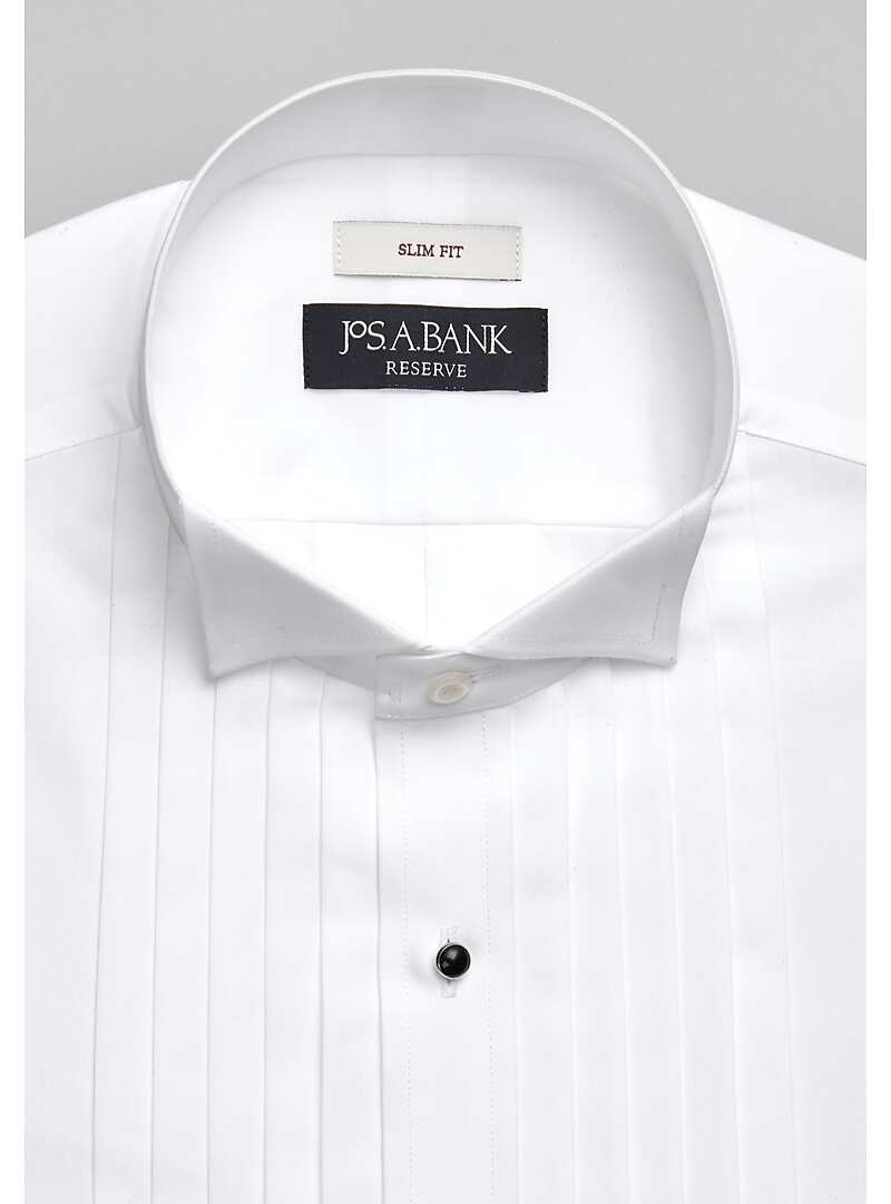 Reserve Collection Slim Fit Wing Collar French Cuff Formal Dress Shirt - Big & Tall#5FUW