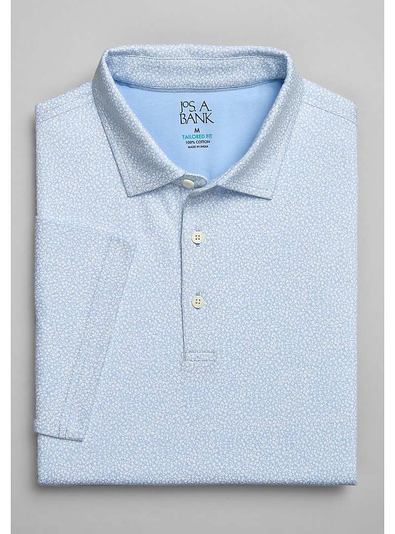 Jos. A. Bank Tailored Fit Micro Flower Print Polo - Big & Tall#6MHP