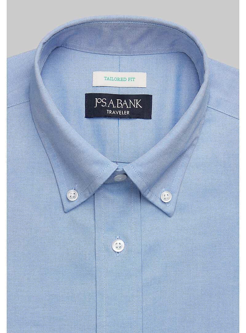 Traveler Collection Tailored Fit Button-Down Collar Solid Dress Shirt - Big & Tall#5FTA