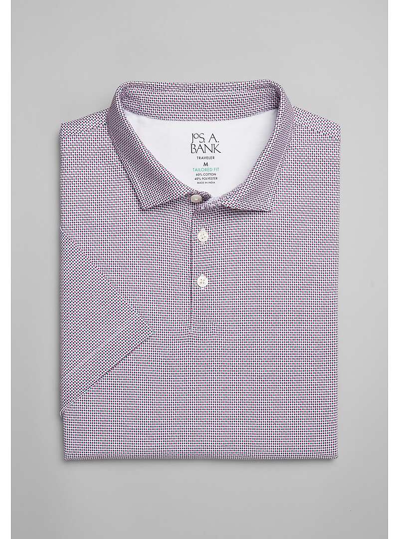 Traveler Collection Tailored Fit Short Sleeve Mini Dot Polo - Big & Tall#6MJ3