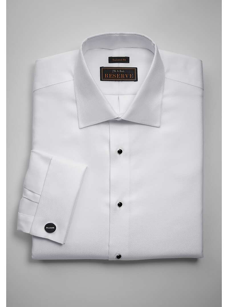 Reserve Collection Tailored Fit Spread Collar French Cuff Formal Dress Shirt - Big & Tall#52PW