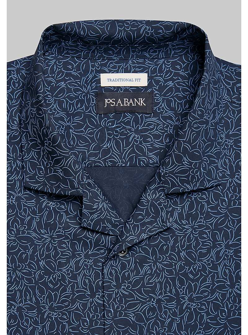 Reserve Collection Traditional Fit Short Sleeve Camp Shirt - Big & Tall#6MME