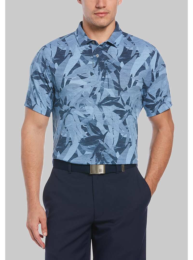 PGA TOUR Traditional Fit Botanical Print Performance Polo - Big & Tall#6NGG