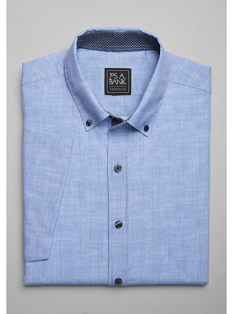 Traveler Collection Tailored Fit Four-Way Stretch Short Sleeve Sportshirt - Big & Tall#6MRA