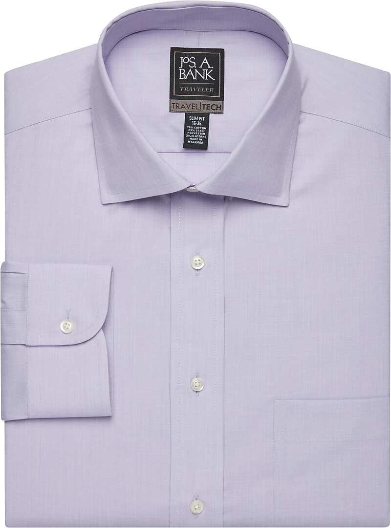 Travel Tech Collection Slim Fit Spread Collar Dress Shirt - Big & Tall#57VM