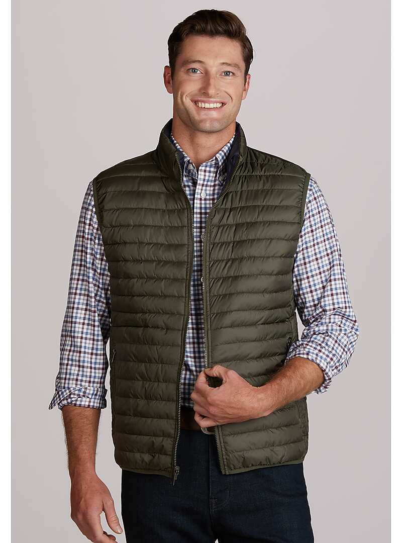 1905 Collection Tailored Fit Reversible Quilted Vest CLEARANCE#71AF