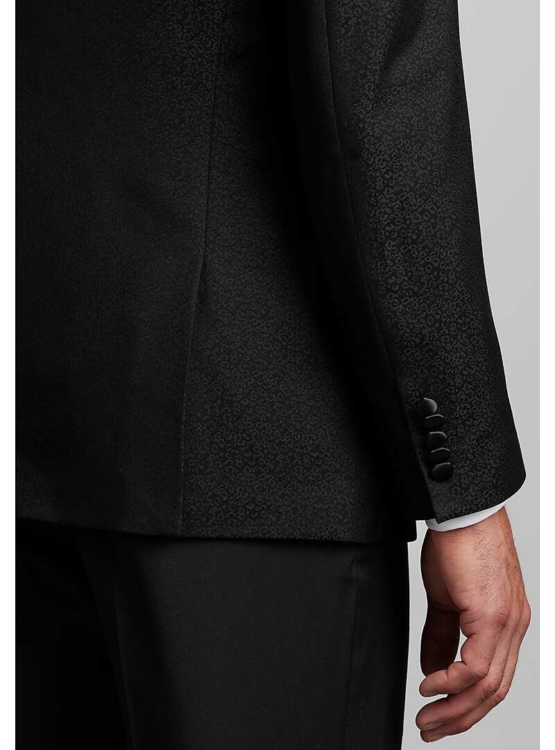 Ike Behar Slim Fit Peak Lapel Patterned Dinner Jacket - Big & Tall#16TJ