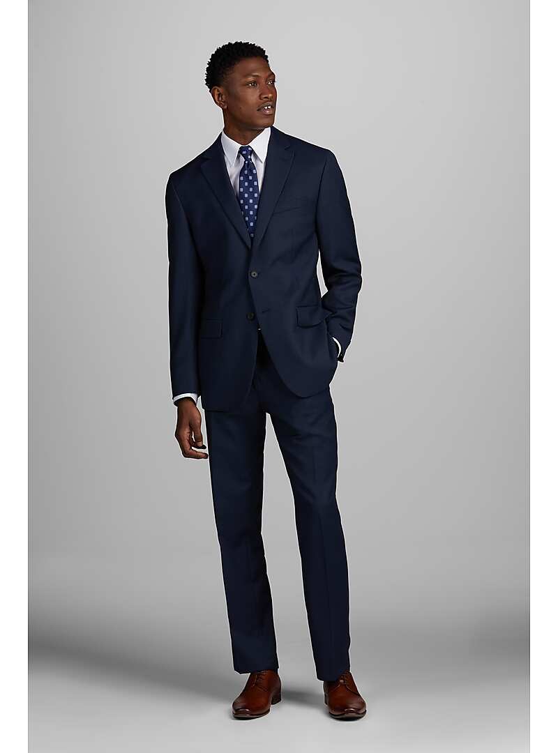 Traveler Collection Tailored Fit Check Suit - Big & Tall#3XG9