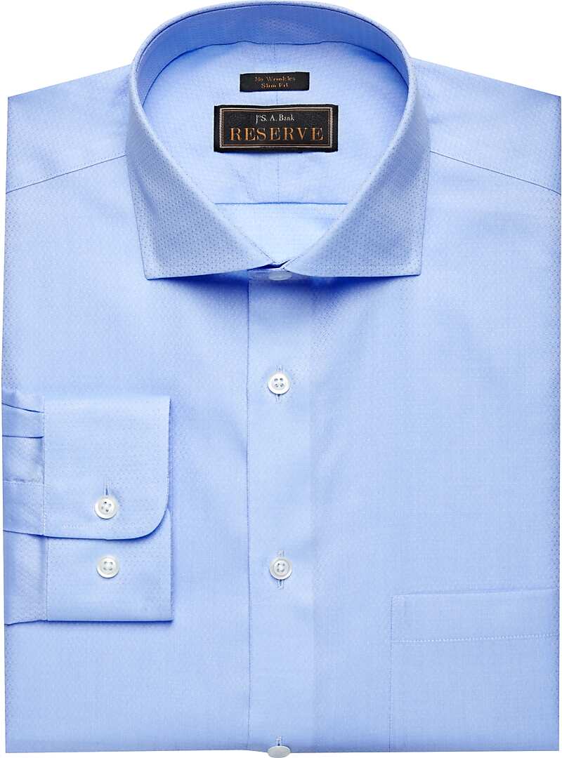Reserve Collection Slim Fit Cutaway Collar Micro Woven Pattern Dress Shirt - Big & Tall#532N