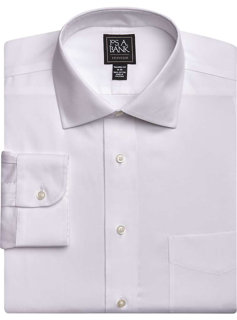 Traveler Collection Tailored Fit Spread Collar Dress Shirt - Big & Tall#5CUF