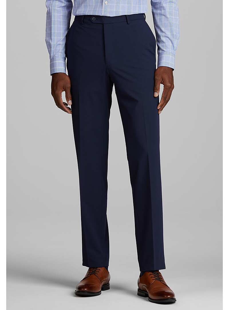 1905 Navy Collection Slim Fit Flat Front Suit Separates Pants#3WCD