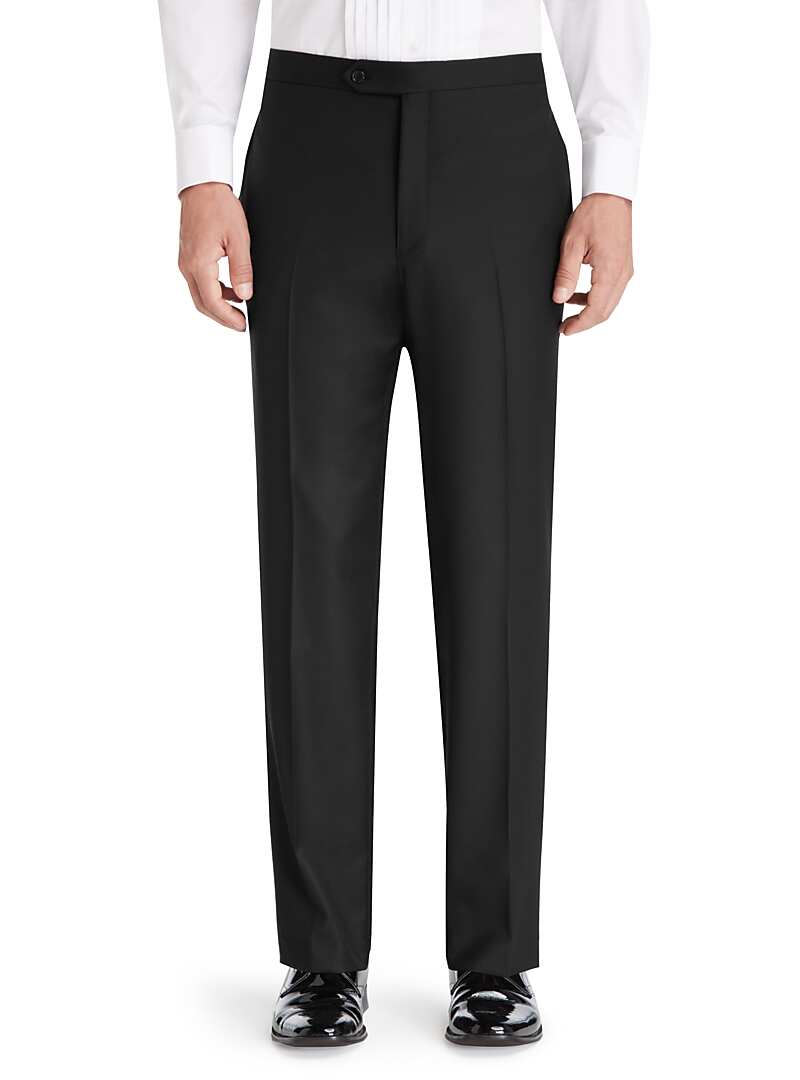 1905 Collection Tailored Fit Flat Front Tuxedo Separate Pants#3EZ3
