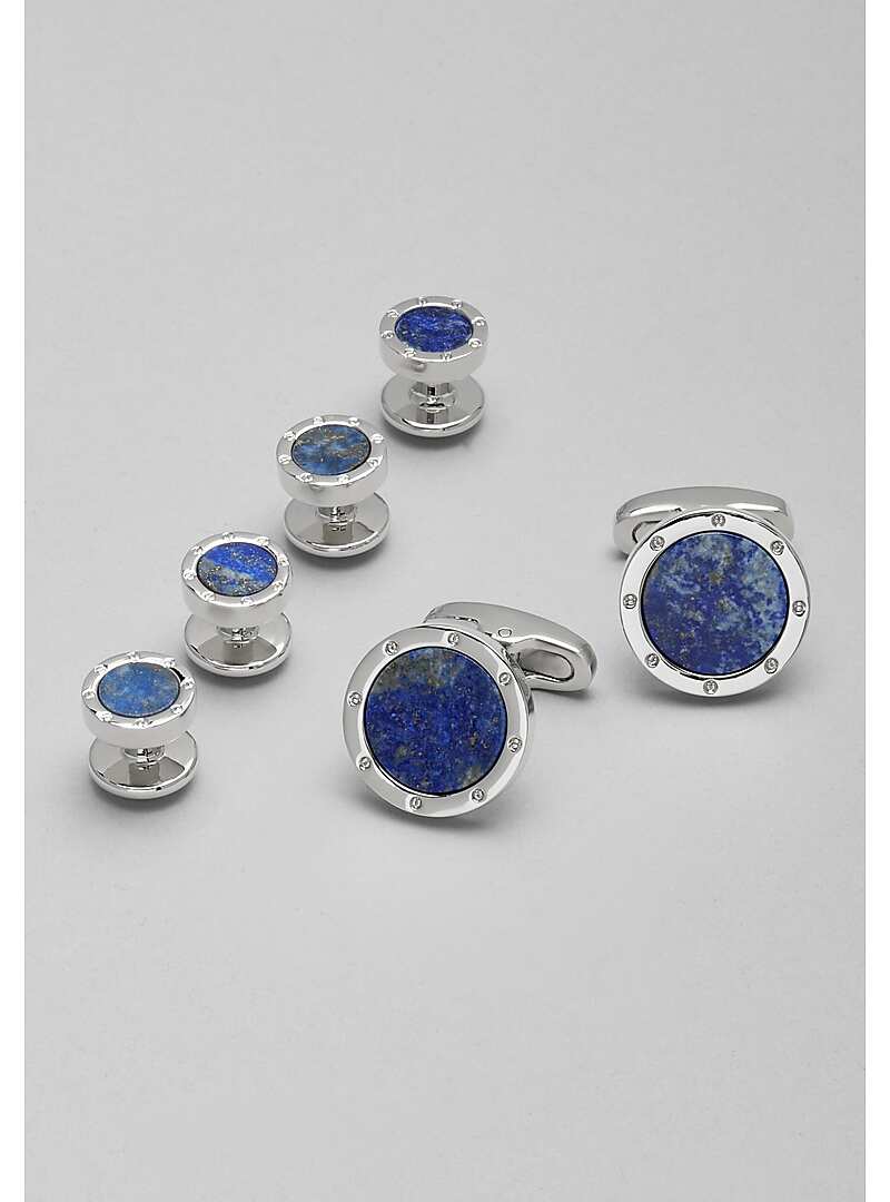 Jos. A. Bank Silver-Tone Cufflink & Stud Set#8VG1