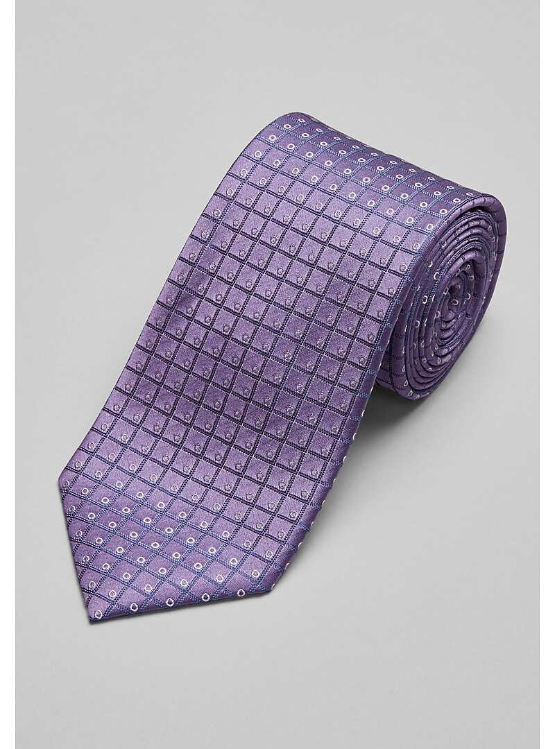 Traveler Collection Grid Dot Tie - Long#8Y28