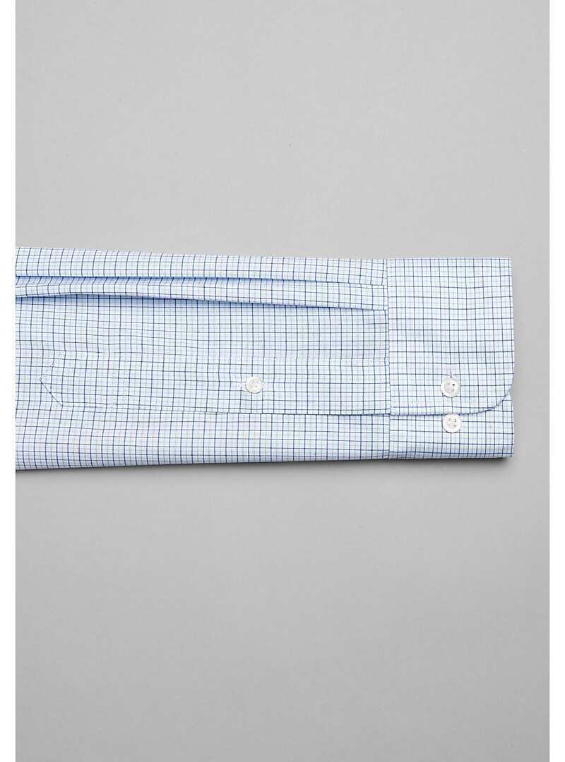 Traveler Collection Slim Fit Spread Collar Mini Grid Dress Shirt - Big & Tall#5FPM