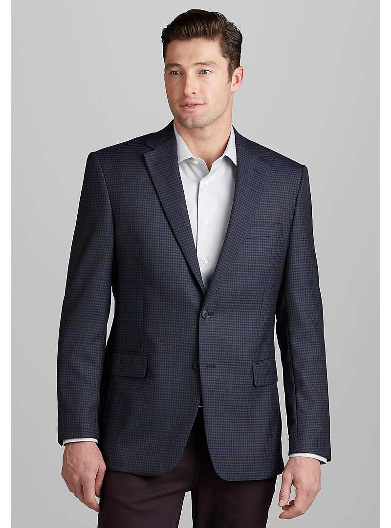 Executive Collection Traditional Fit Windowpane Sportcoat - Big & Tall#16A5