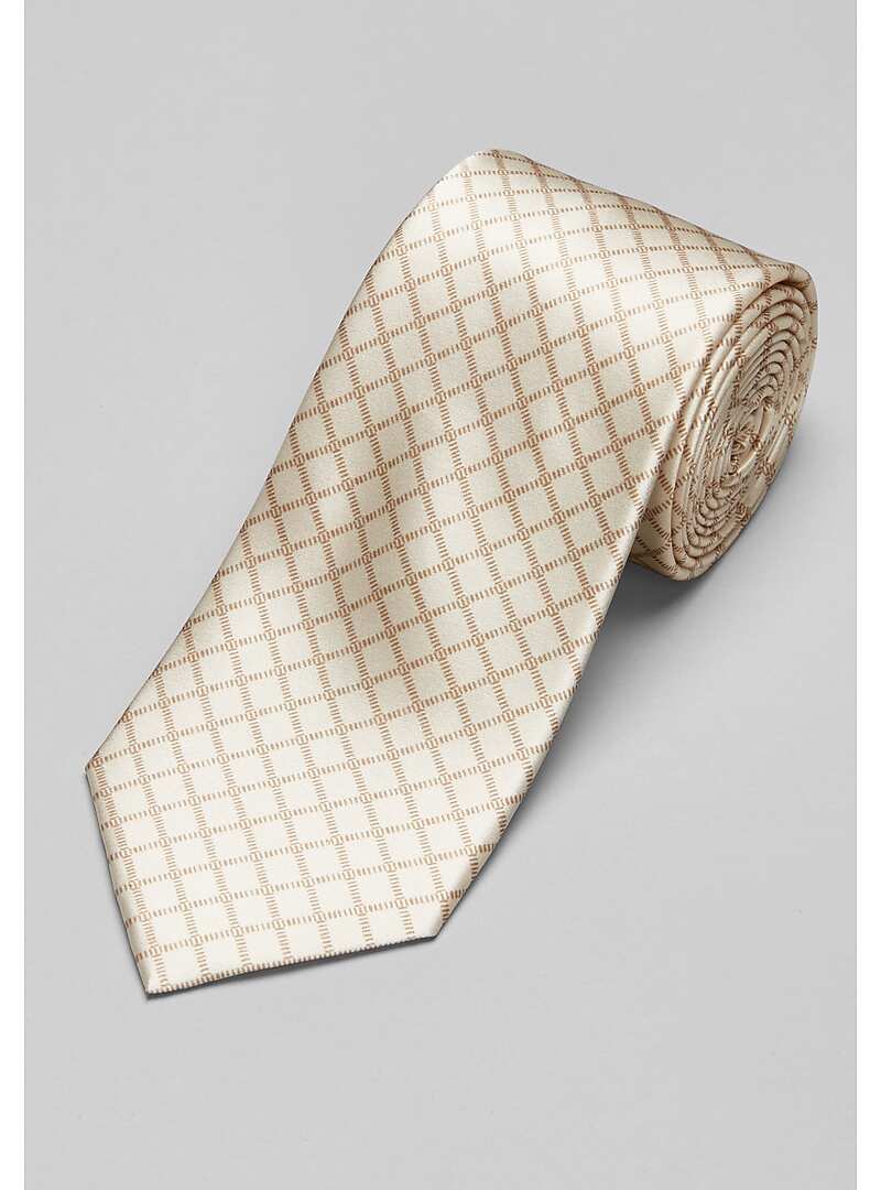 Reserve Collection Two-Tone Diamond Grid Tie - Long#8Y8Z